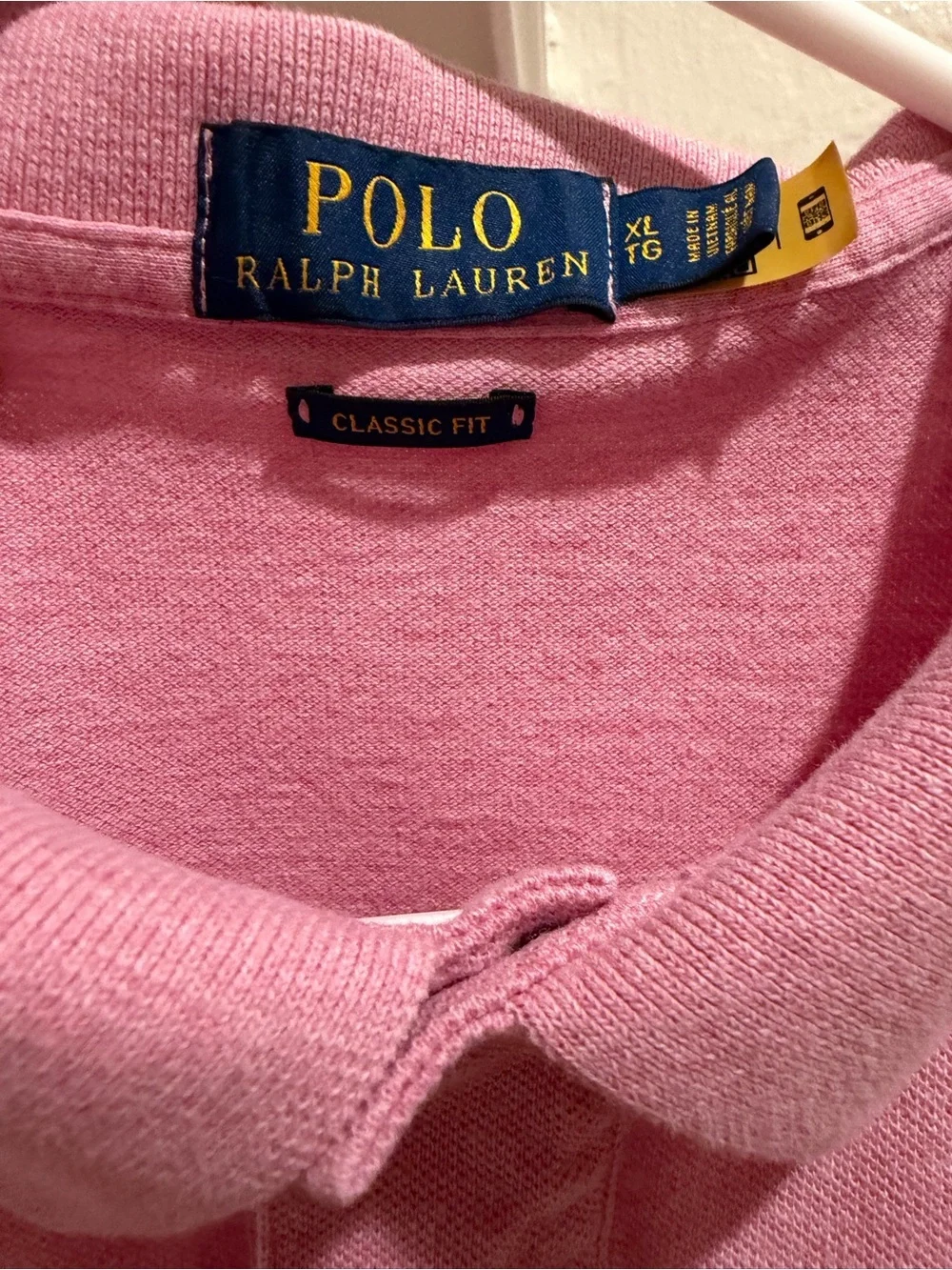 Ralph Lauren Light Pink Short-Sleeve Polo Classic Fit Size X-Large 100% Cotton